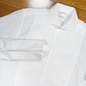 Suitsupply white pique tailored fit tuxedo 38/15 shirt